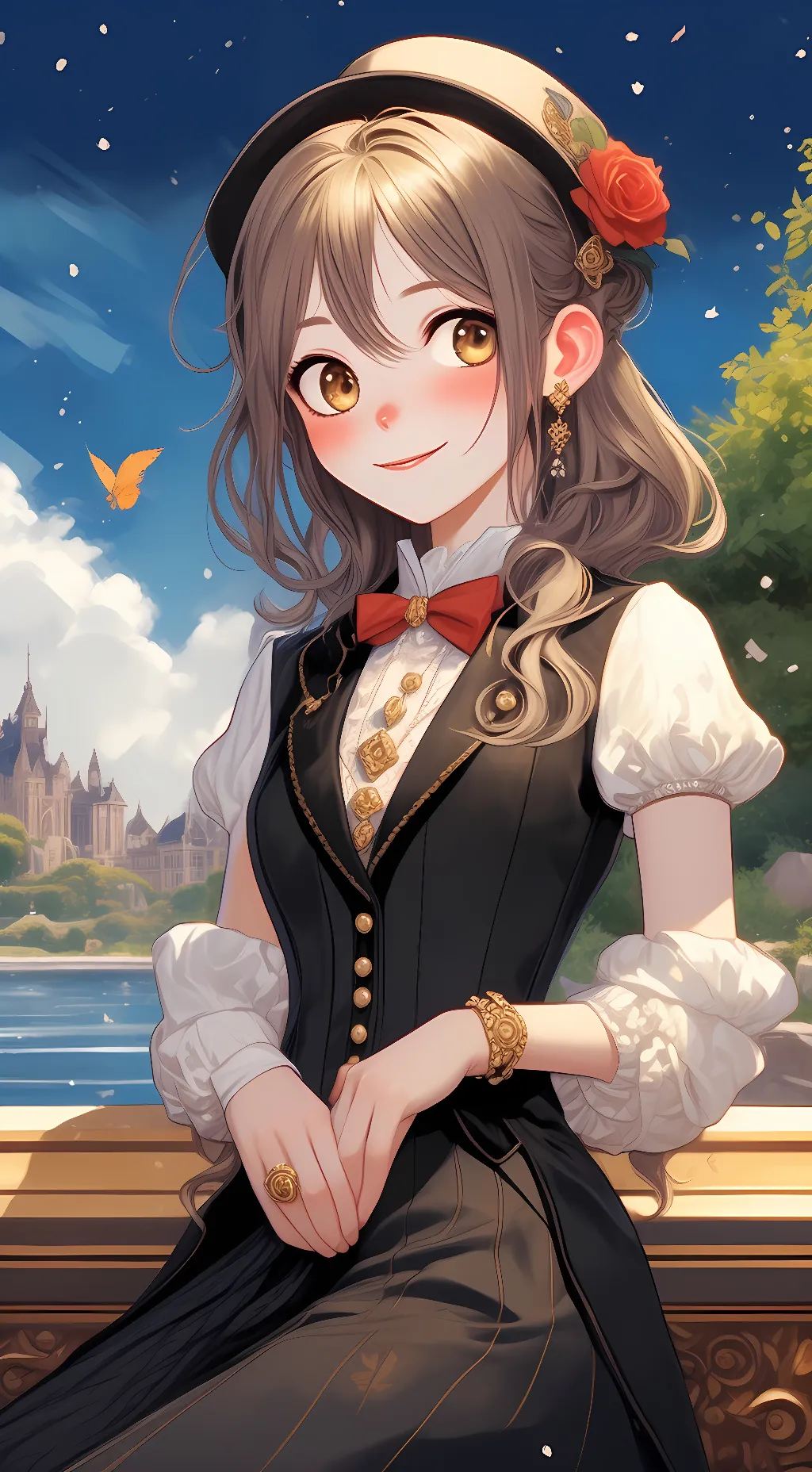 ai character: Lizzie  background