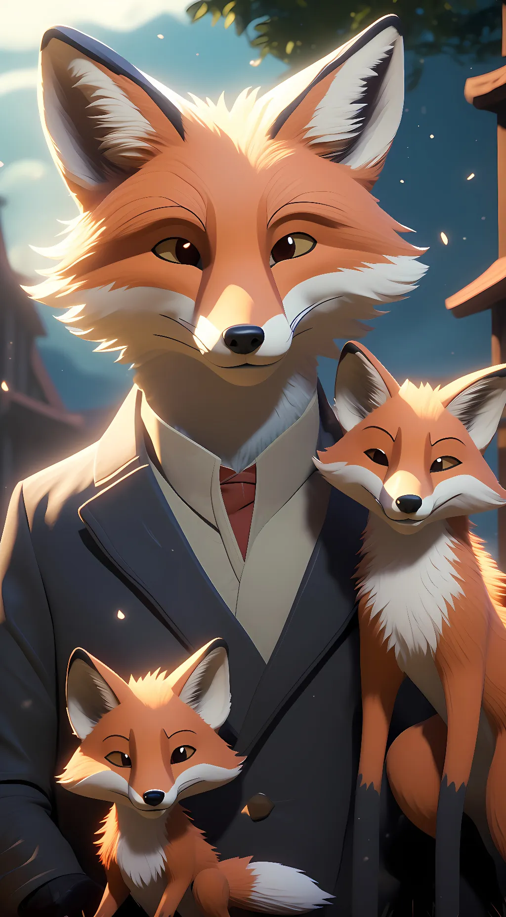 ai character: Bruce, Rena, Reddy background