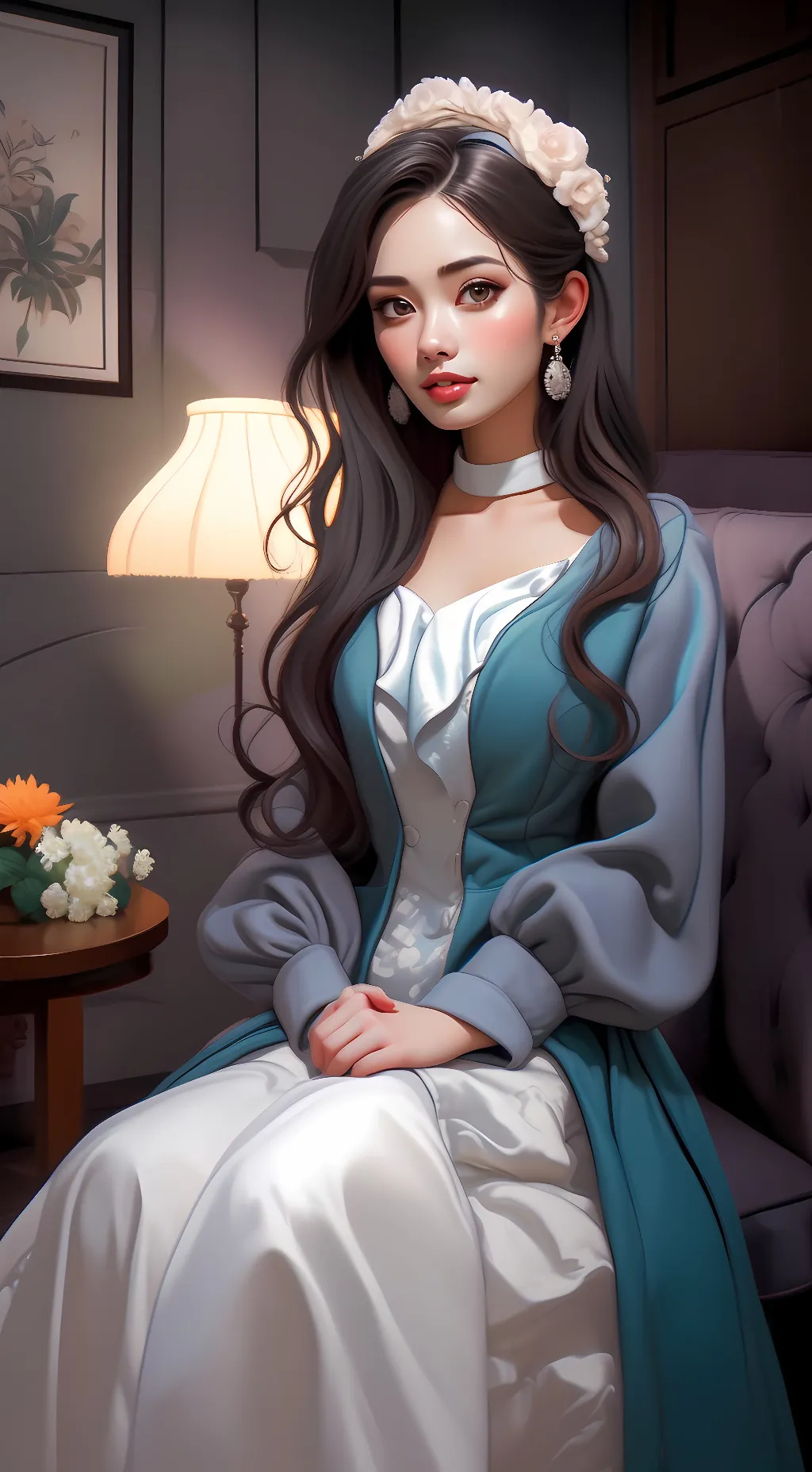 ai character: second girl background