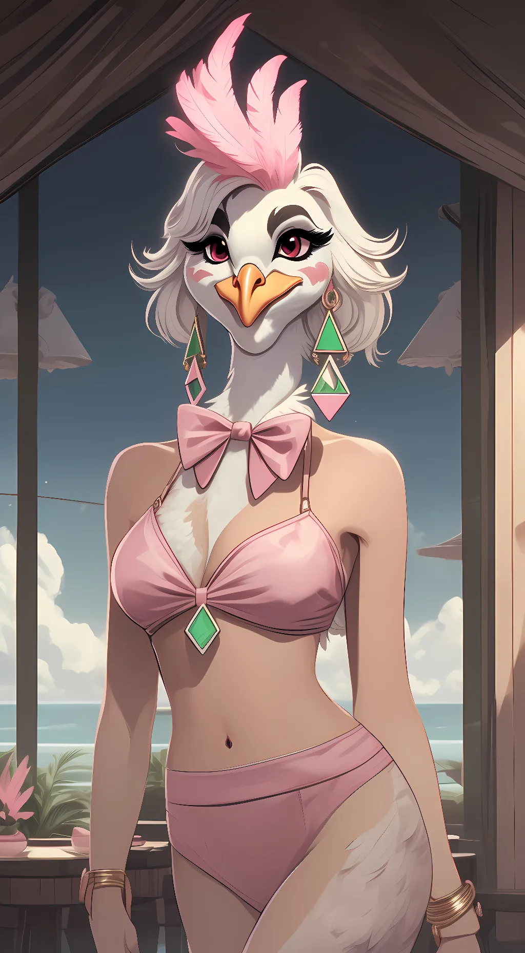 ai character: Glamrock Chica background