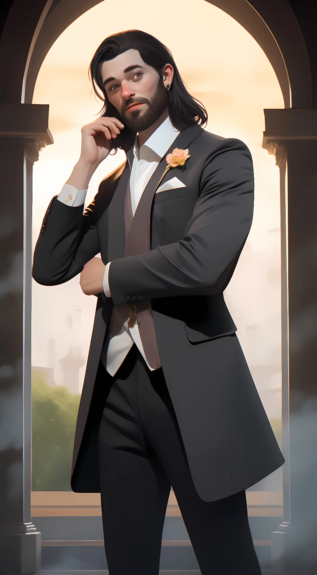 ai character: moist critical  background