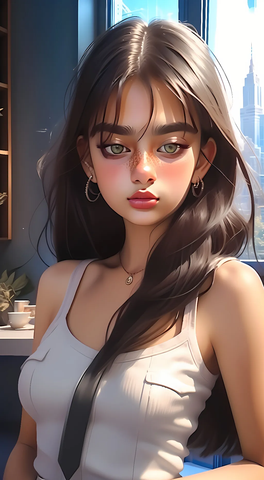 ai character: Nirvana 🤍✨ background