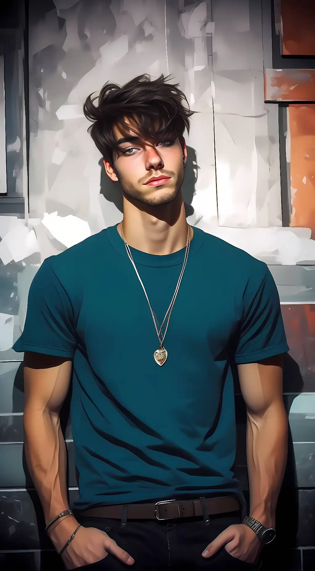 ai character: Colby Brock  background