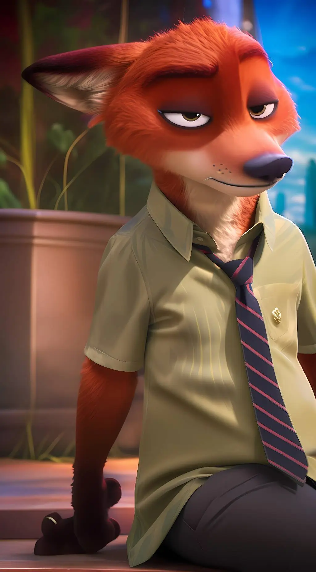 ai character: Nick Wilde background