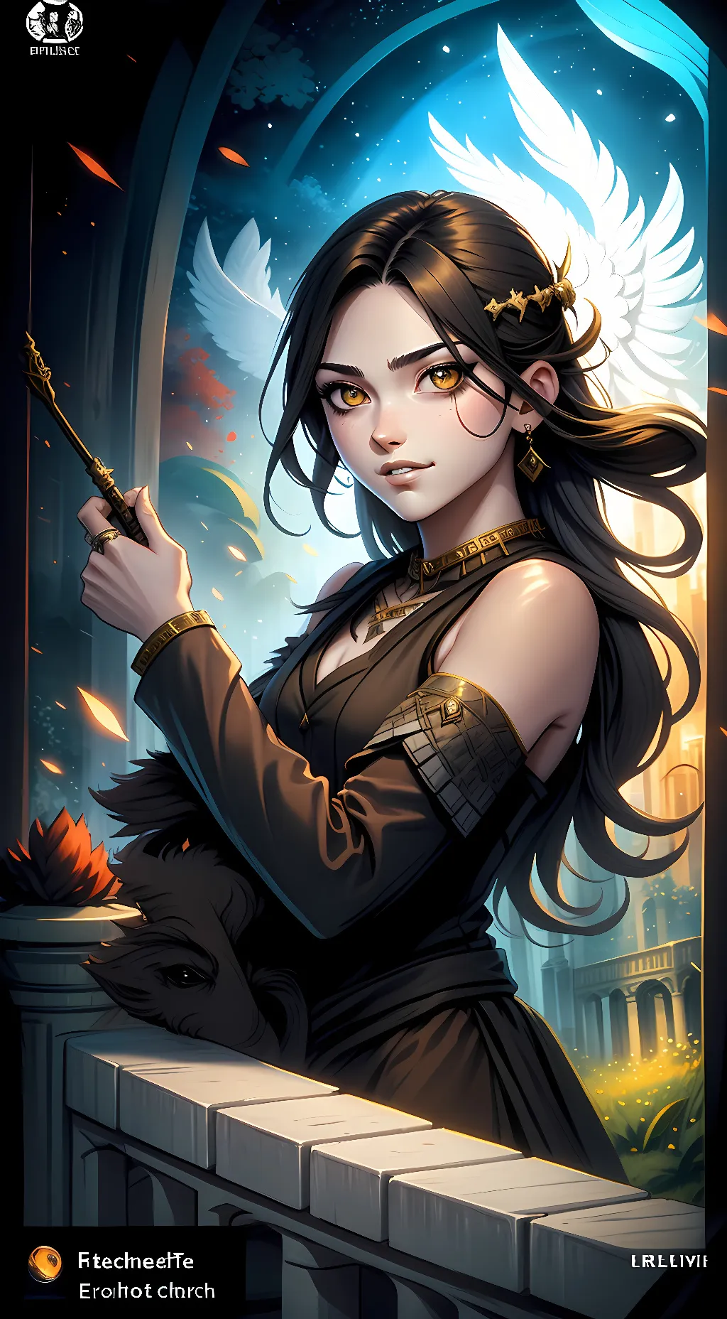 ai character: moon background