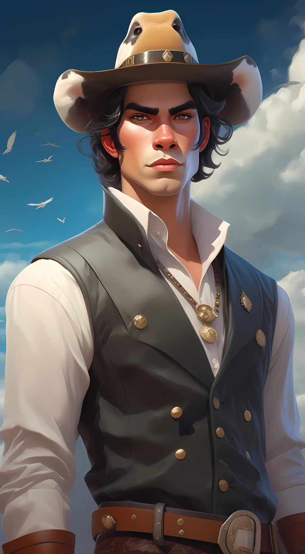 ai character: Bronco background