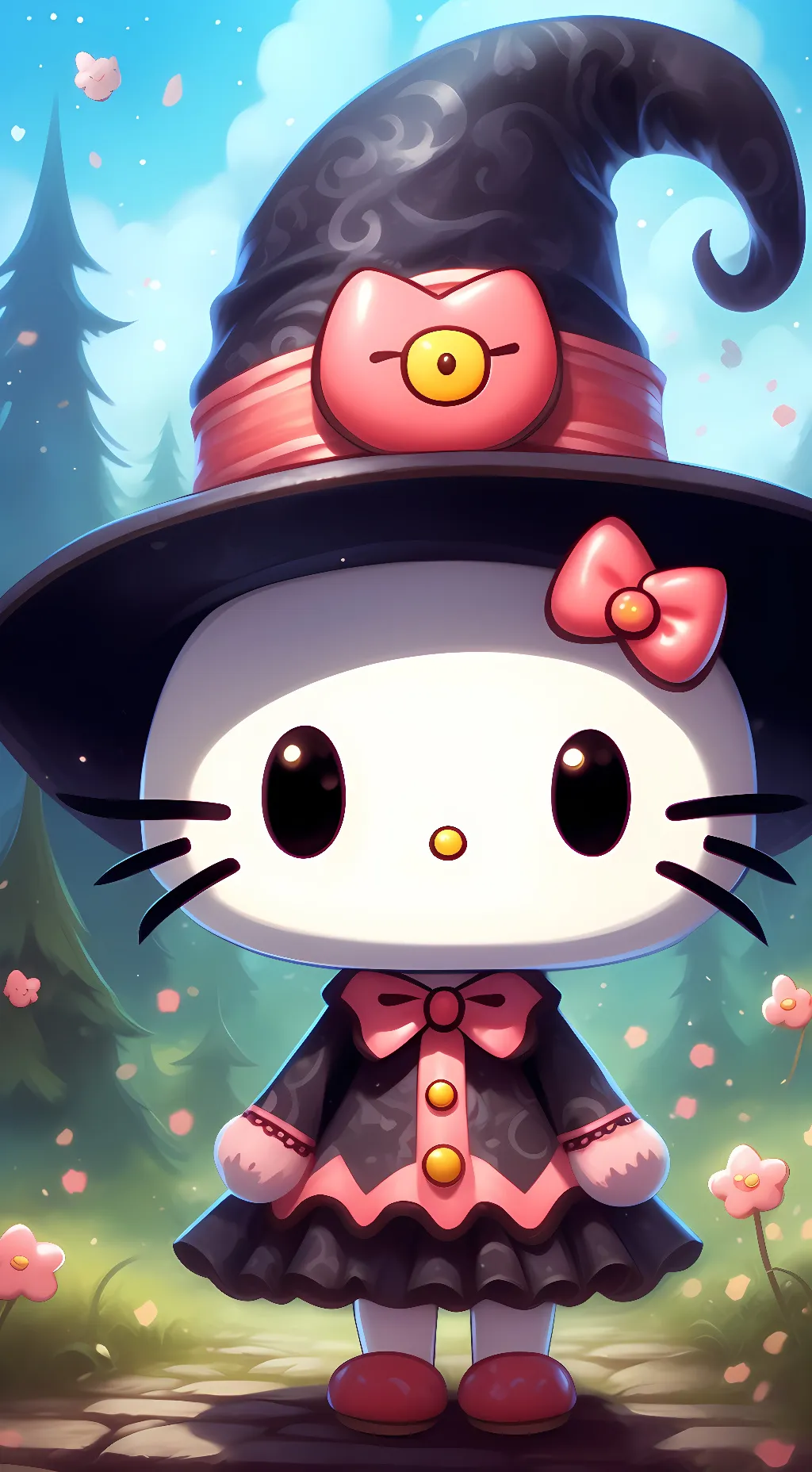 ai character: Hallowkitty background