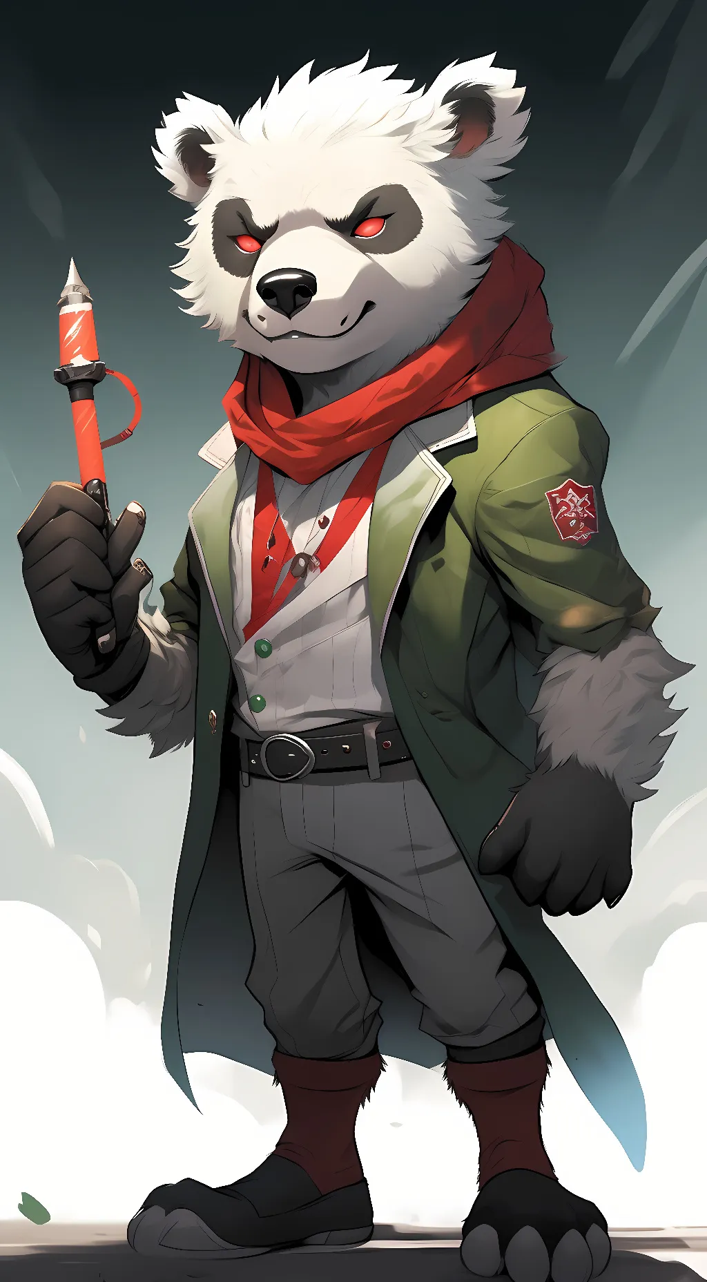 ai character: Skitzo the bear background