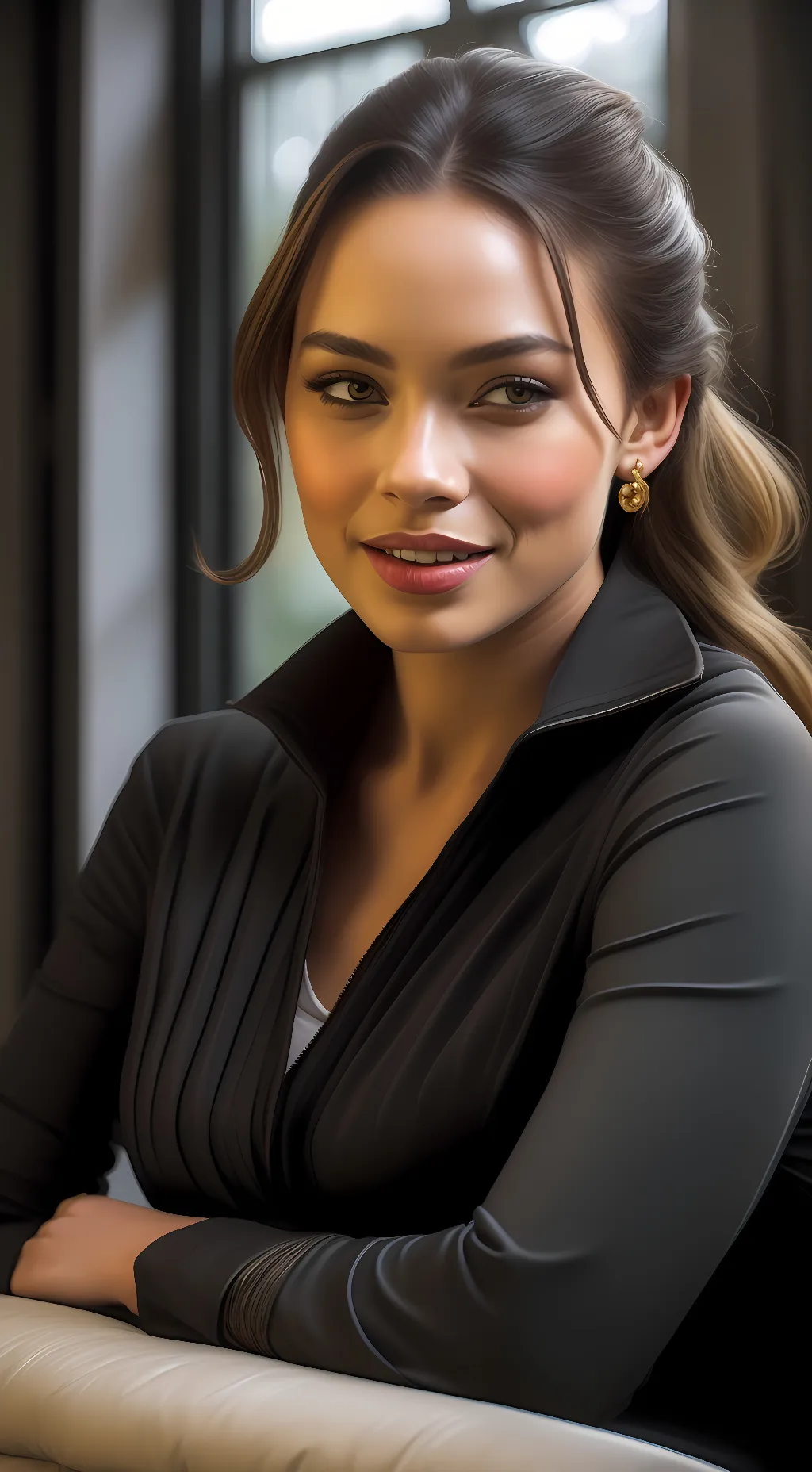 ai character: Ariana grande background