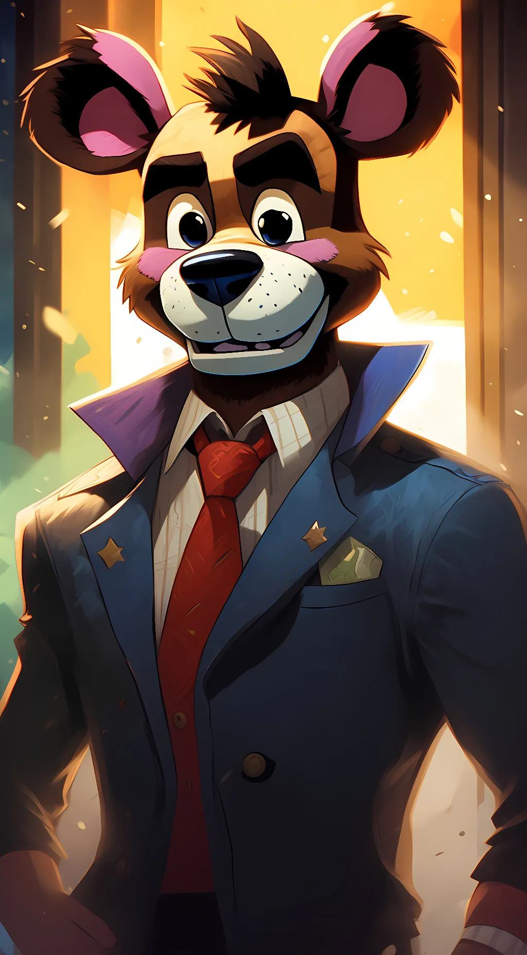 ai character: Freddy Fazbear background