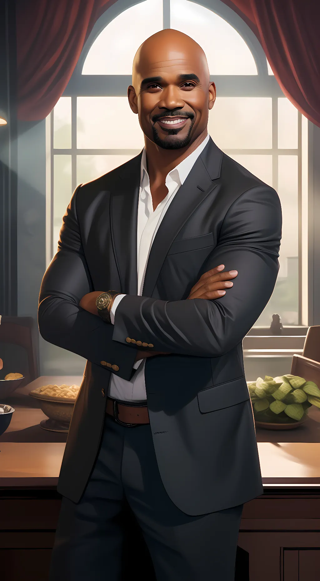 ai character: Shemar Moore background