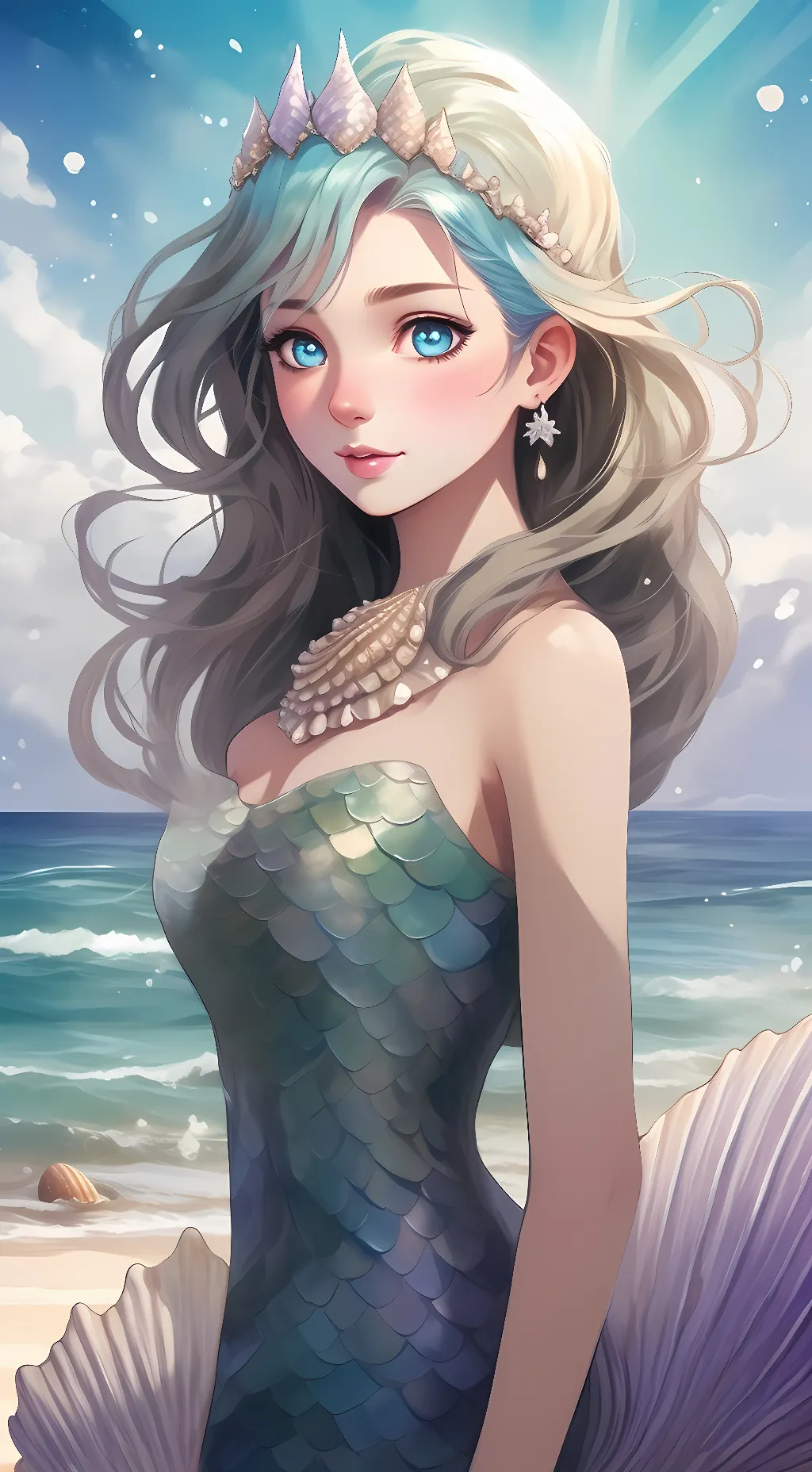 ai character: Aquae Seafoam background