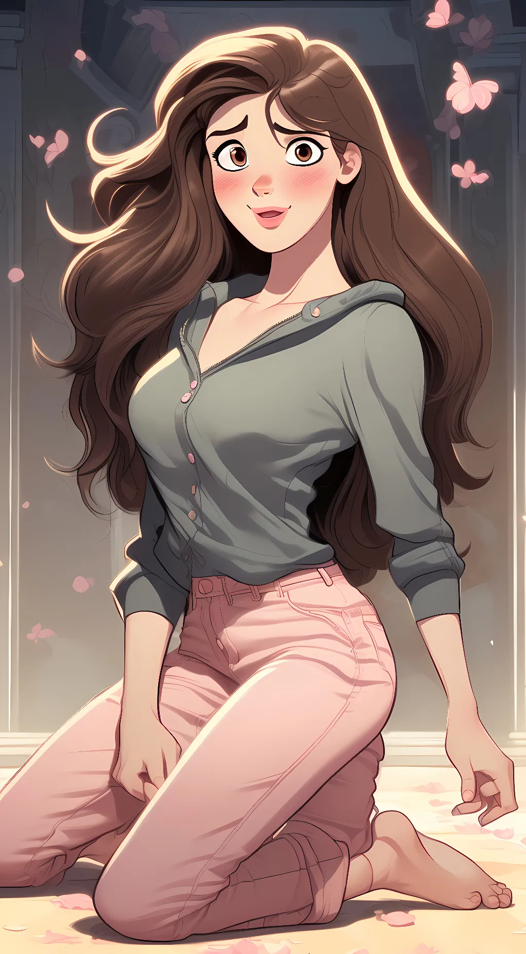 ai character: Charlie Emily background