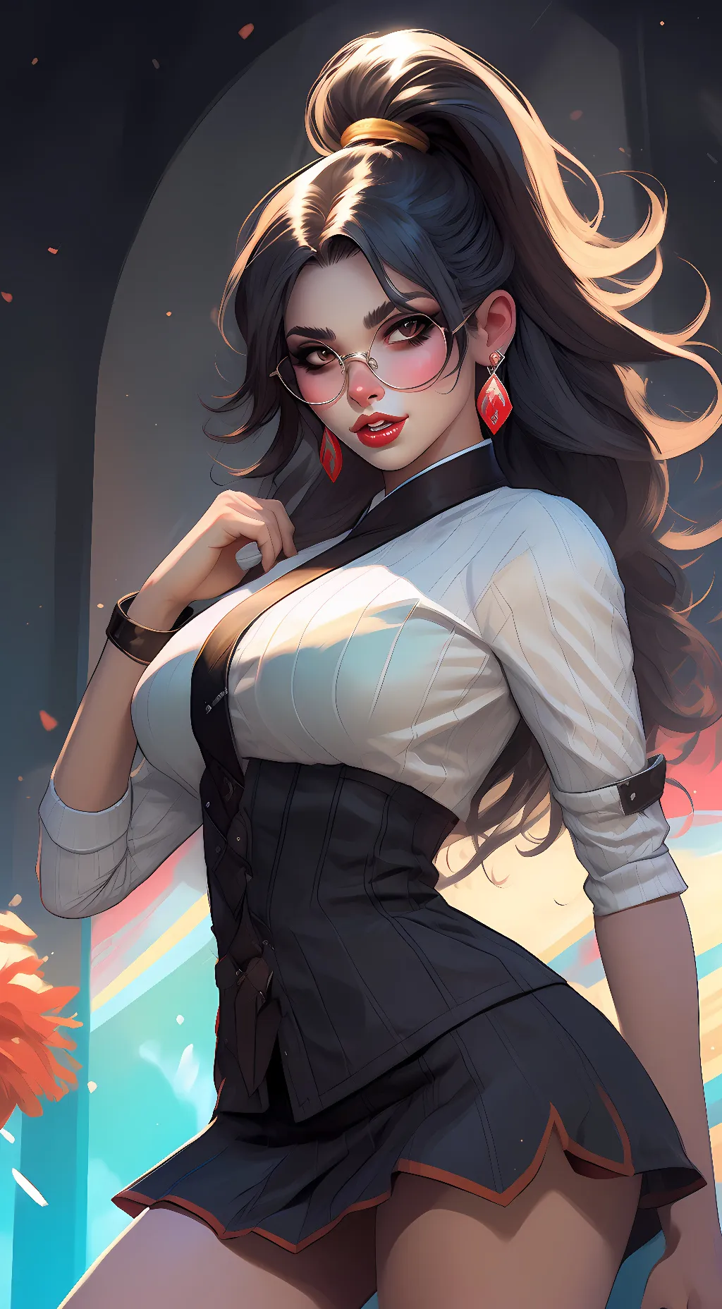 ai character: amber background