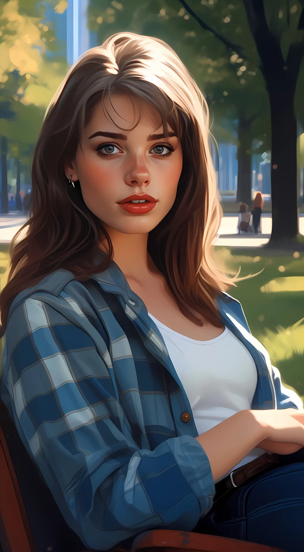 ai character: Sidney Prescott  background