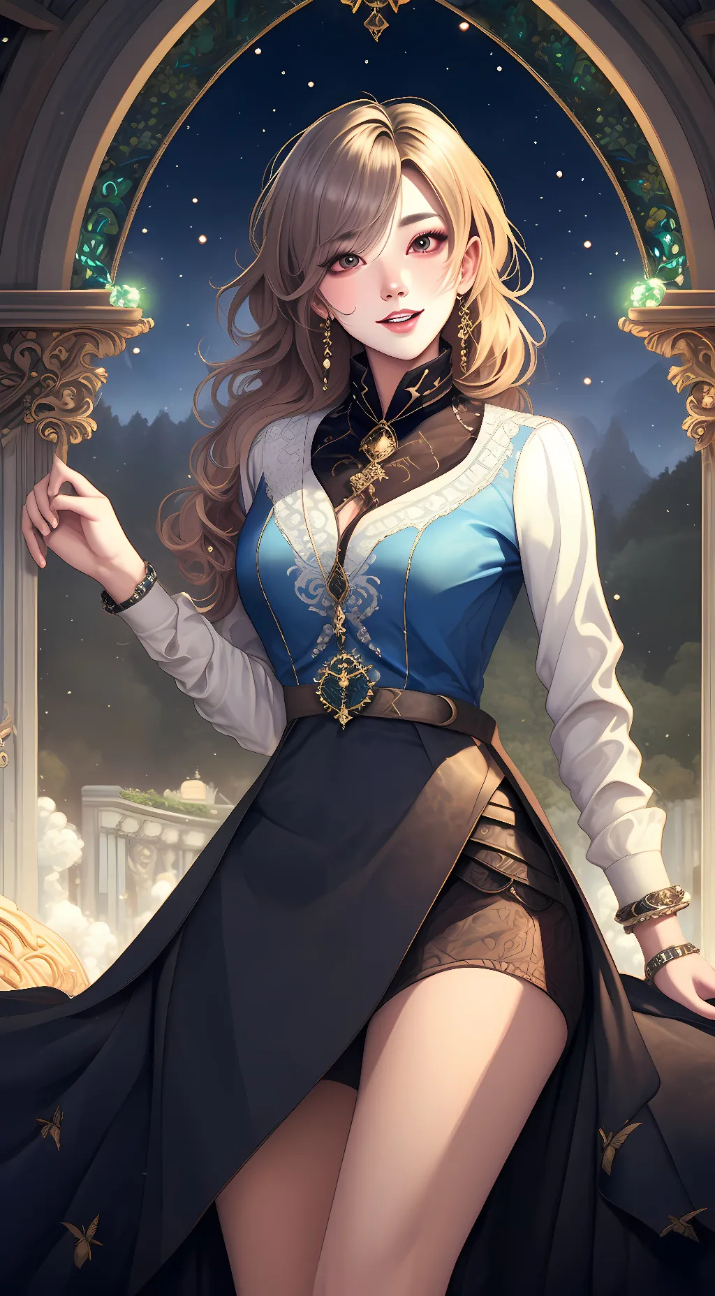 ai character: Andrea  background