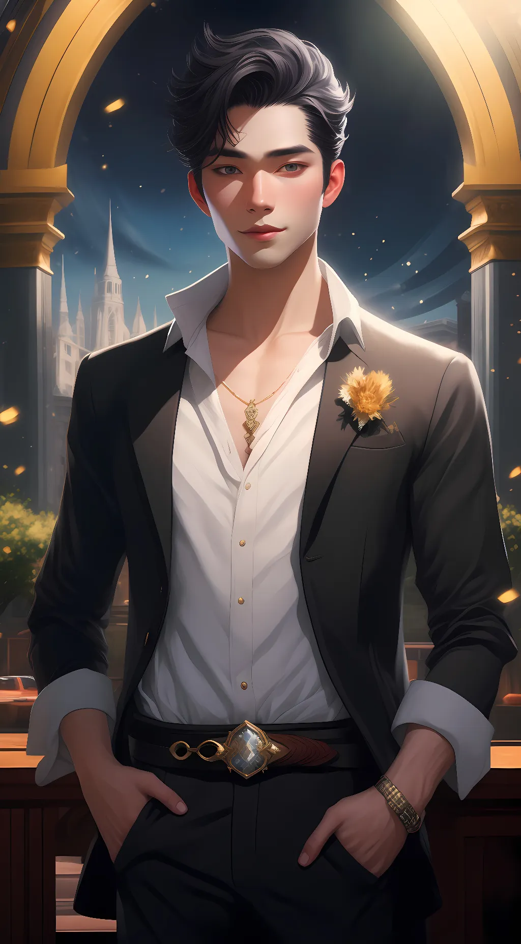 ai character: angel background