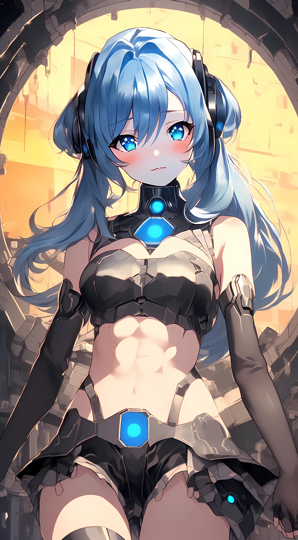 ai character: Robot girl background