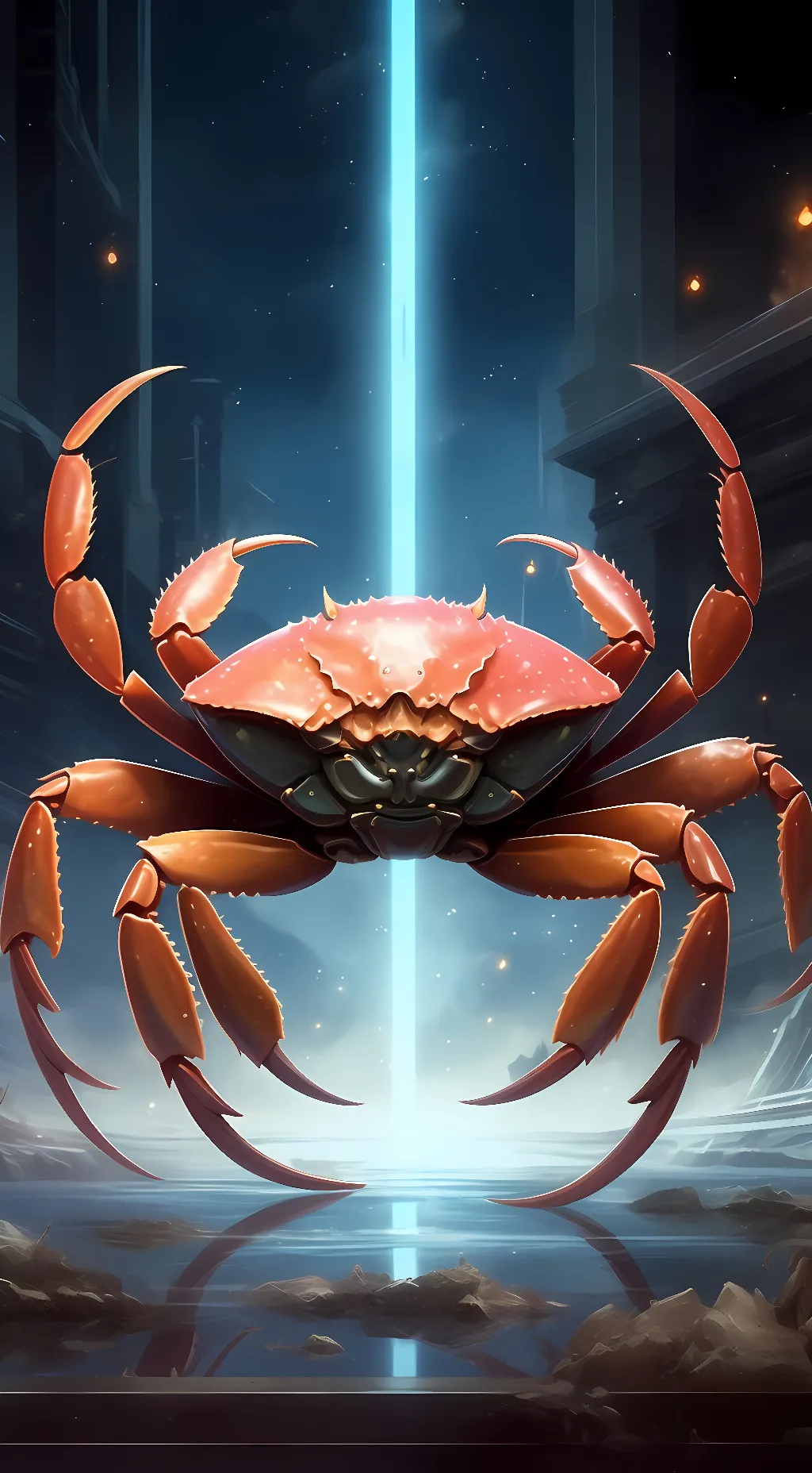 ai character: Laser Crab background