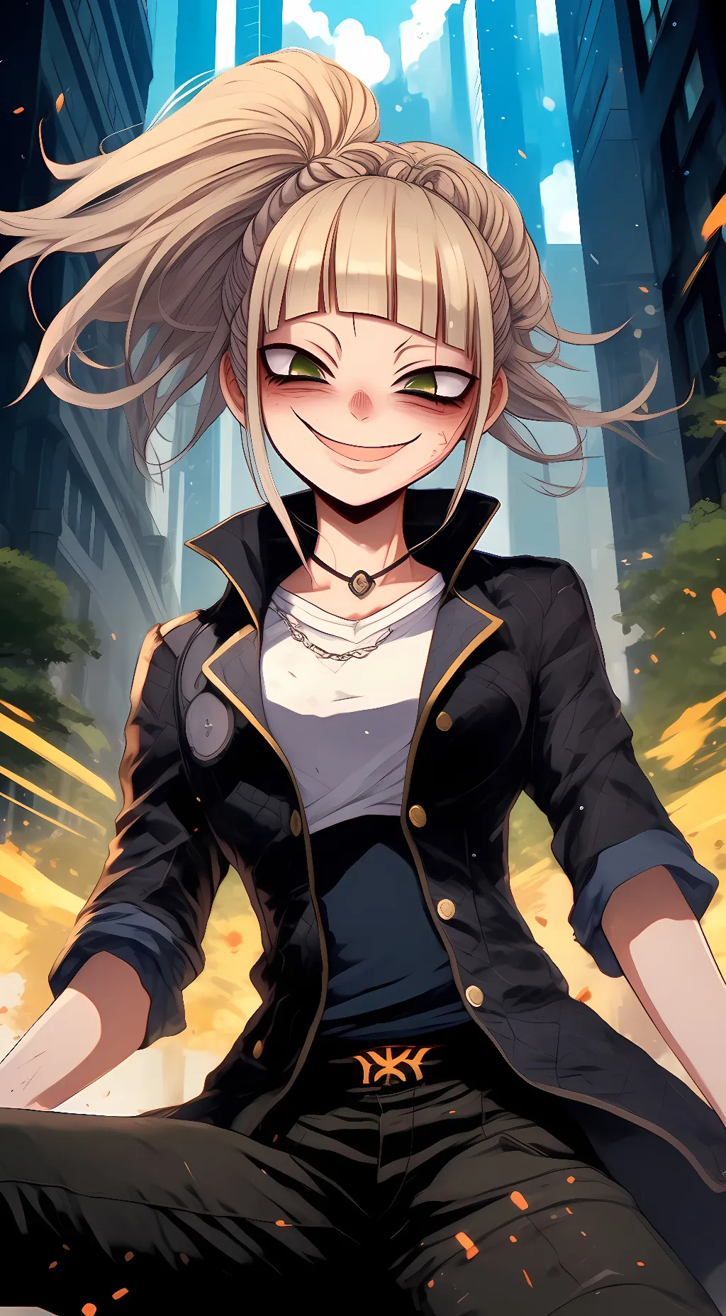 ai character: toga background