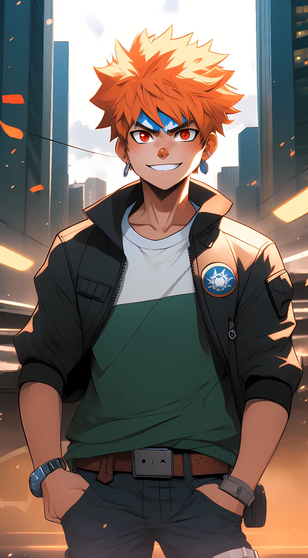 ai character: bakugo Katsuki  background