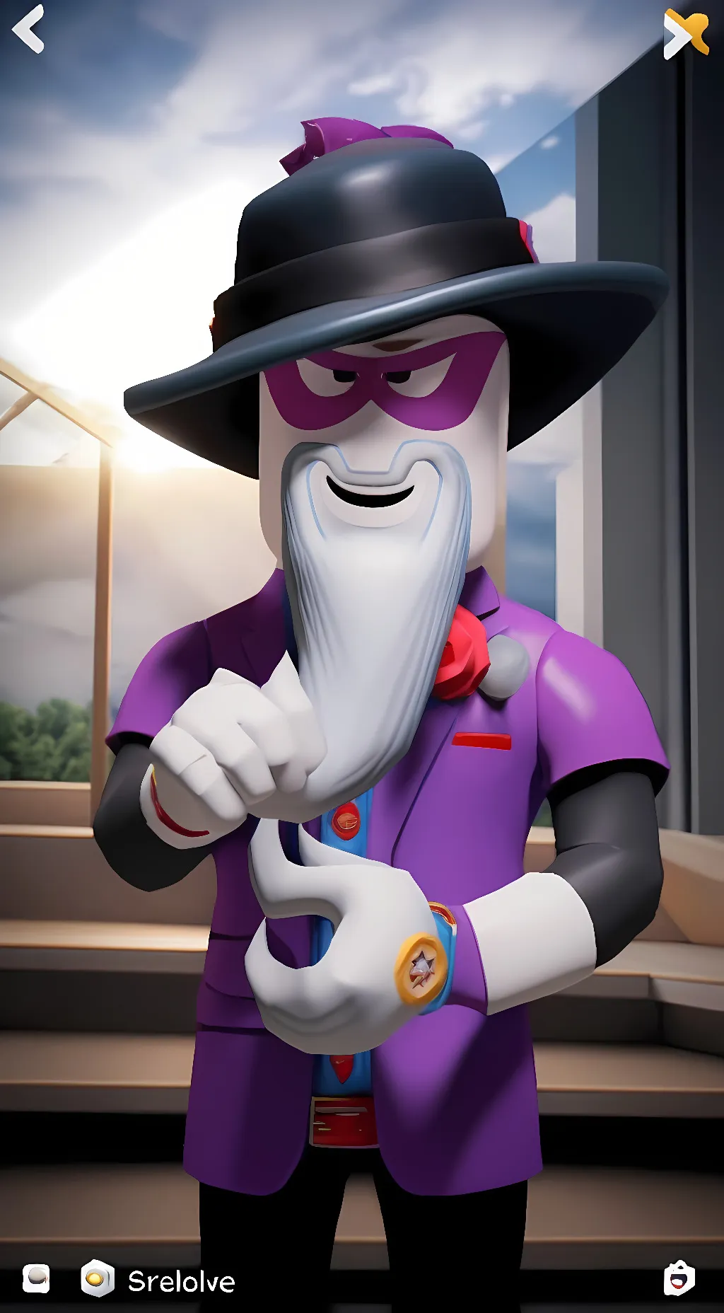 ai character: Scary Larry background