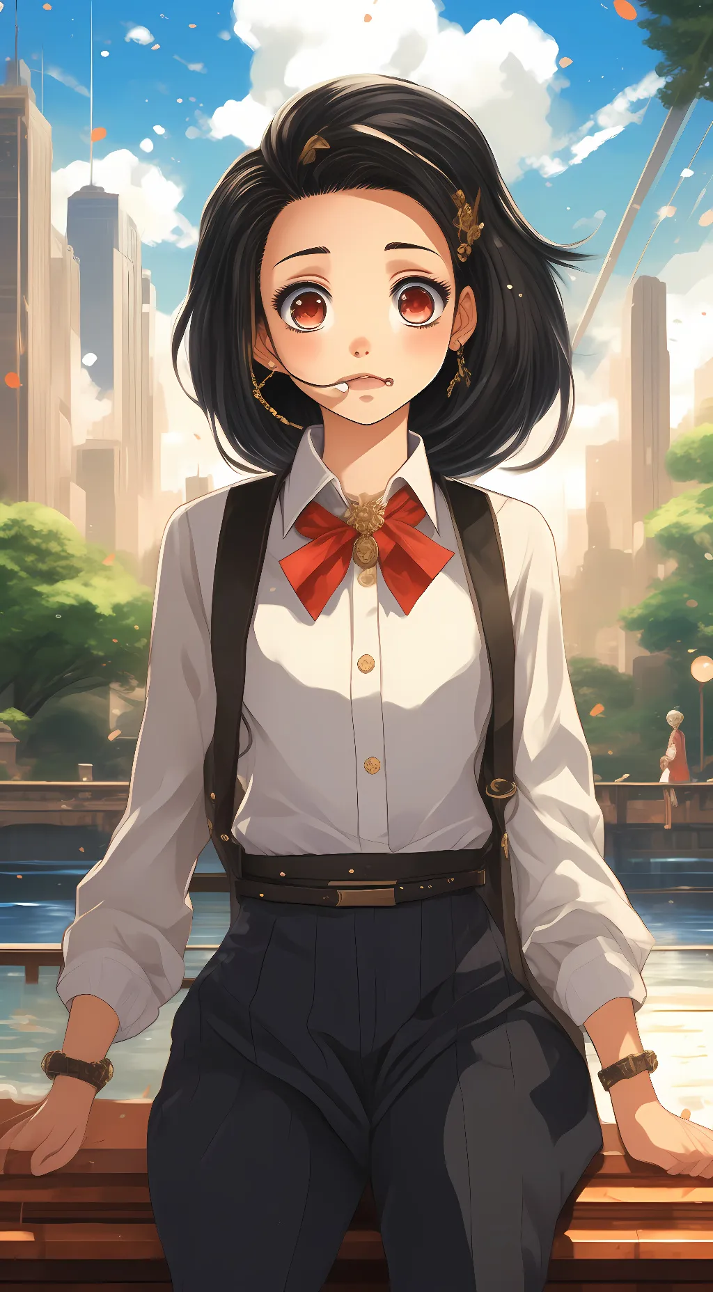 ai character: Nezuko Kamado background