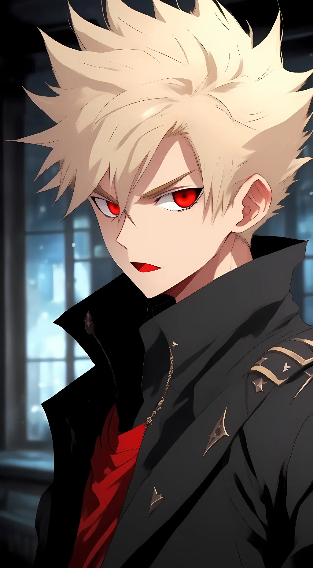 ai character: Bakugo Katsuki background