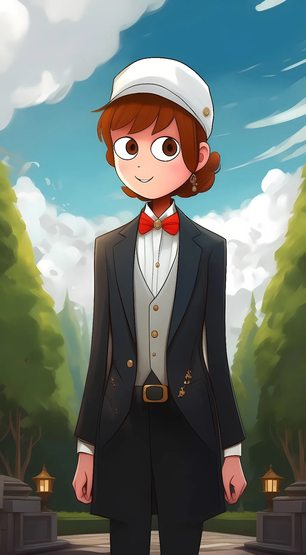 ai character: red background