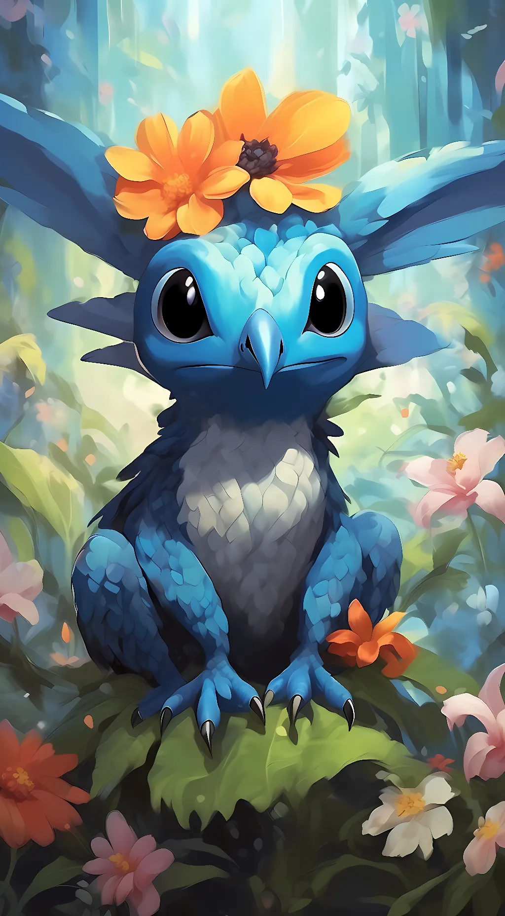 ai character: STITCH  background