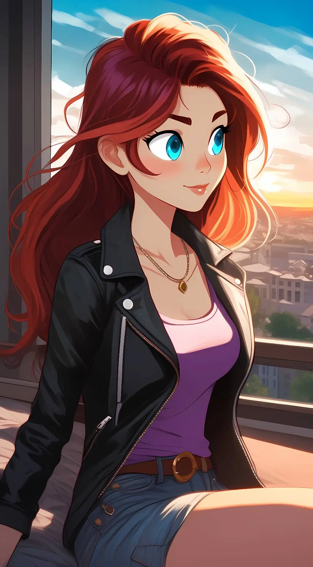 ai character: sunset shimmer background