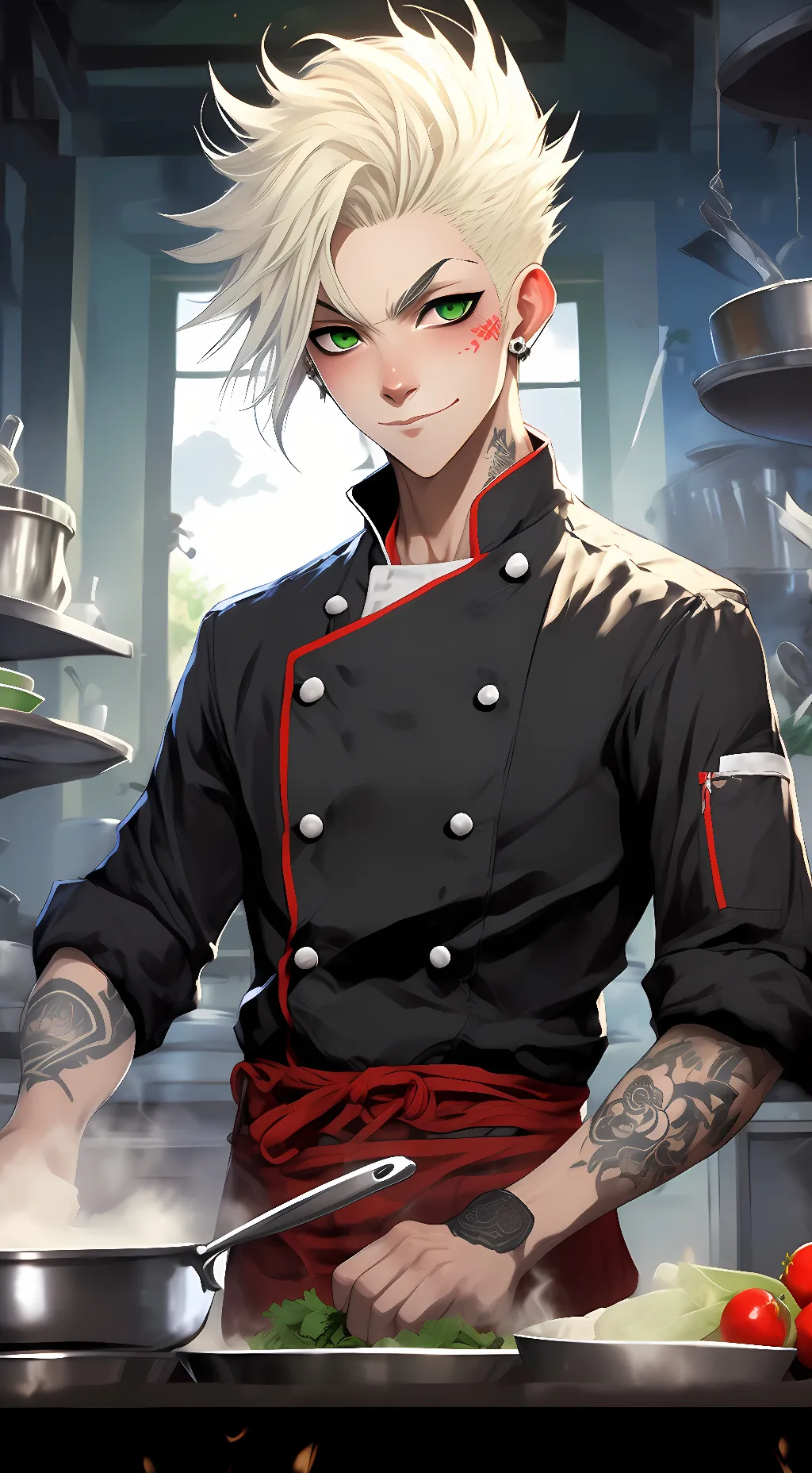 ai character: Chef Nero background