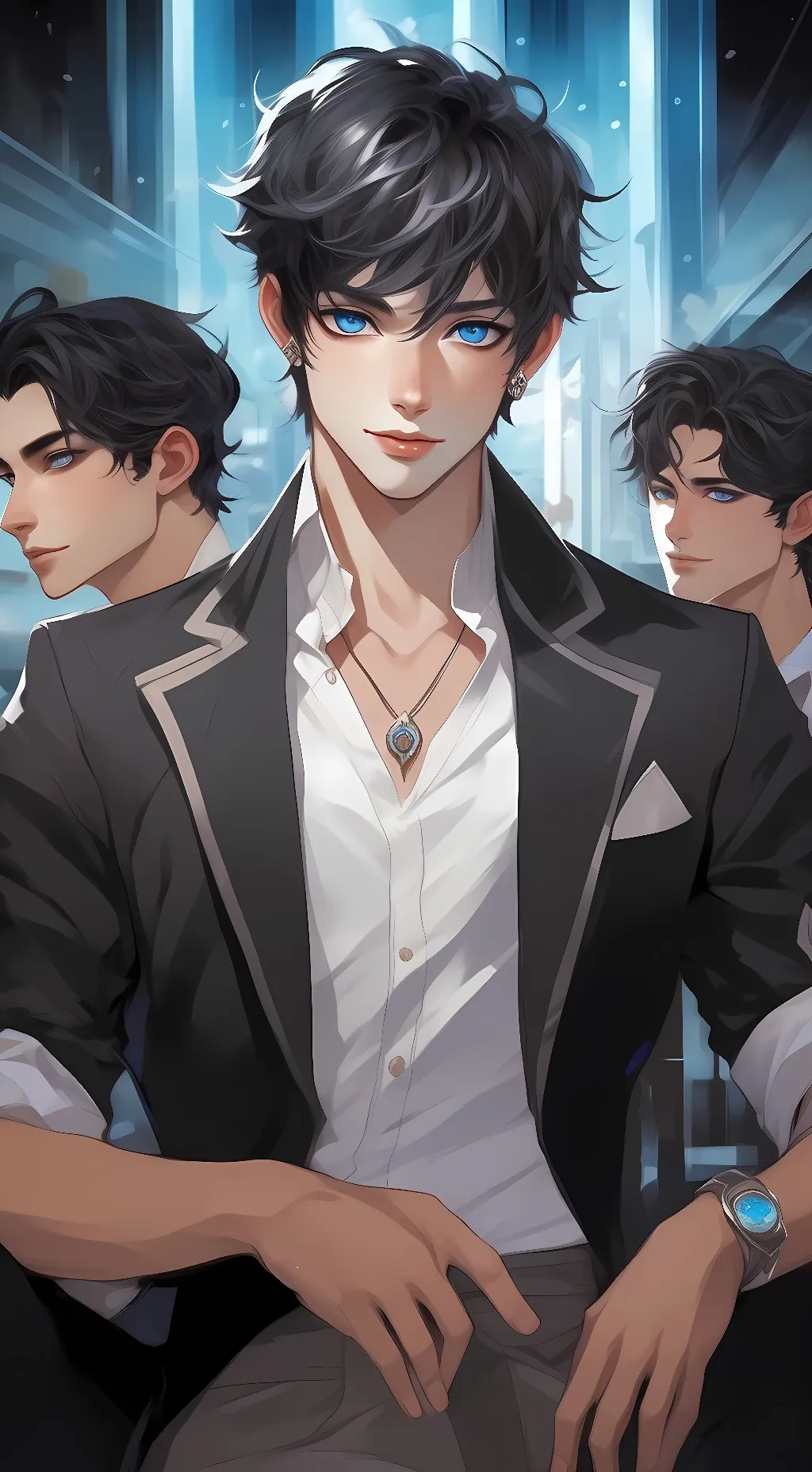 ai character: max,Alex,jake background