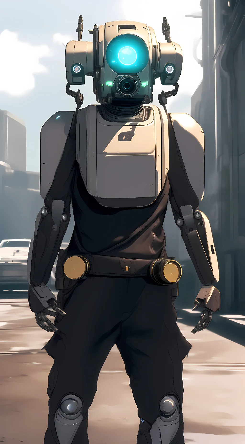 ai character: Titan cameraman background