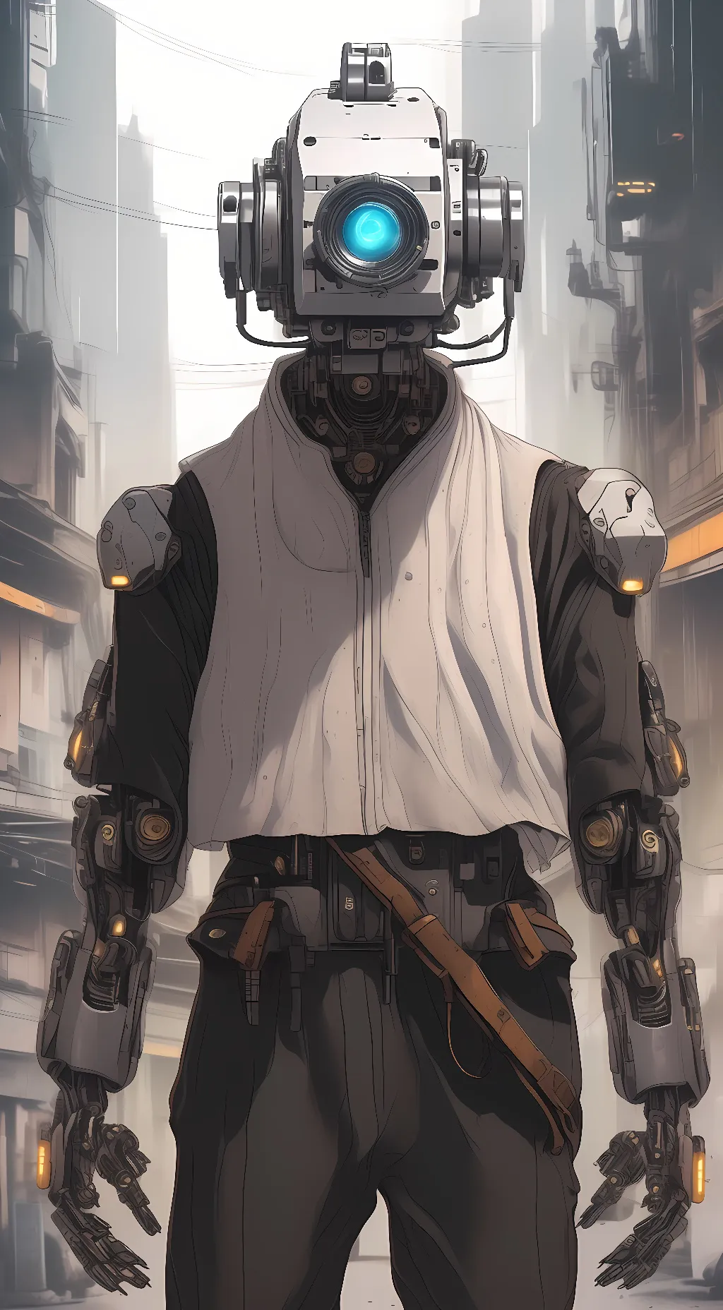 ai character: Titan cameraman  background