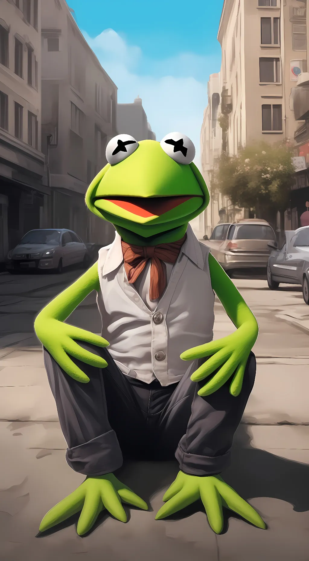 ai character: bleach kermit background