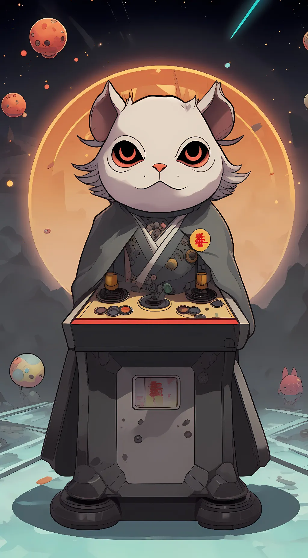 ai character: Galaga background