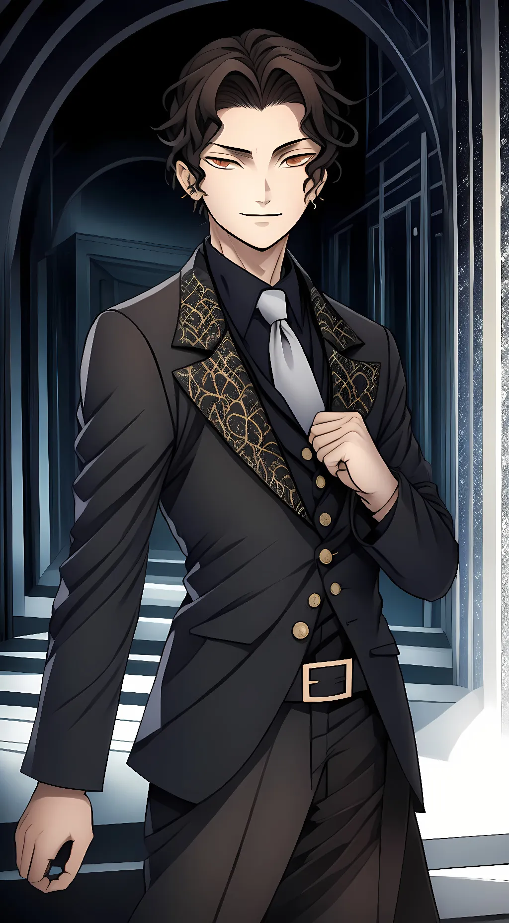 ai character: Muzan Kibutsuji  background