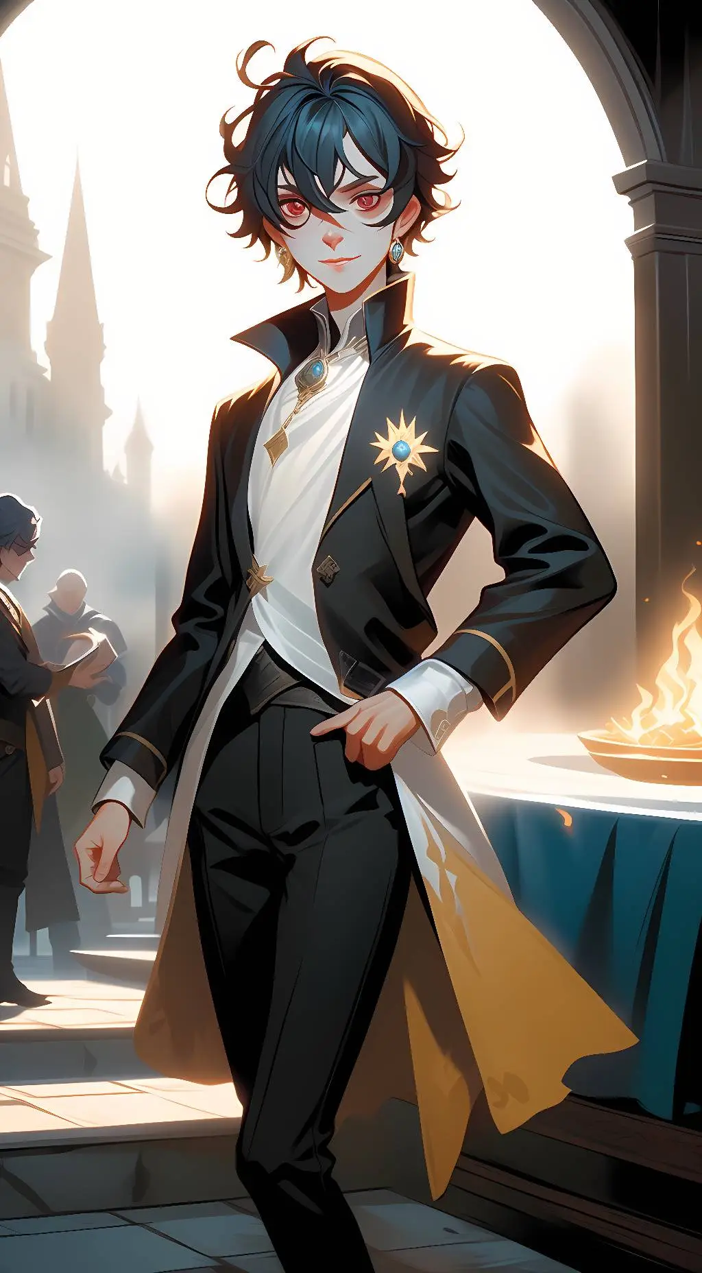 ai character: Jake  vampire  background