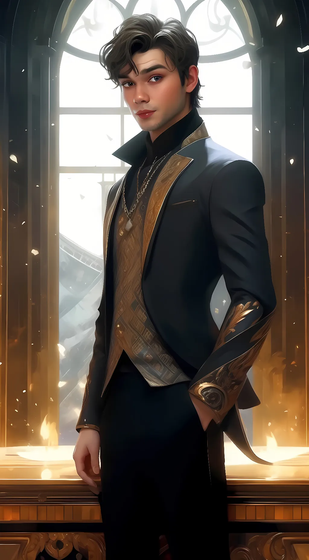 ai character: Mattheo Riddle  background