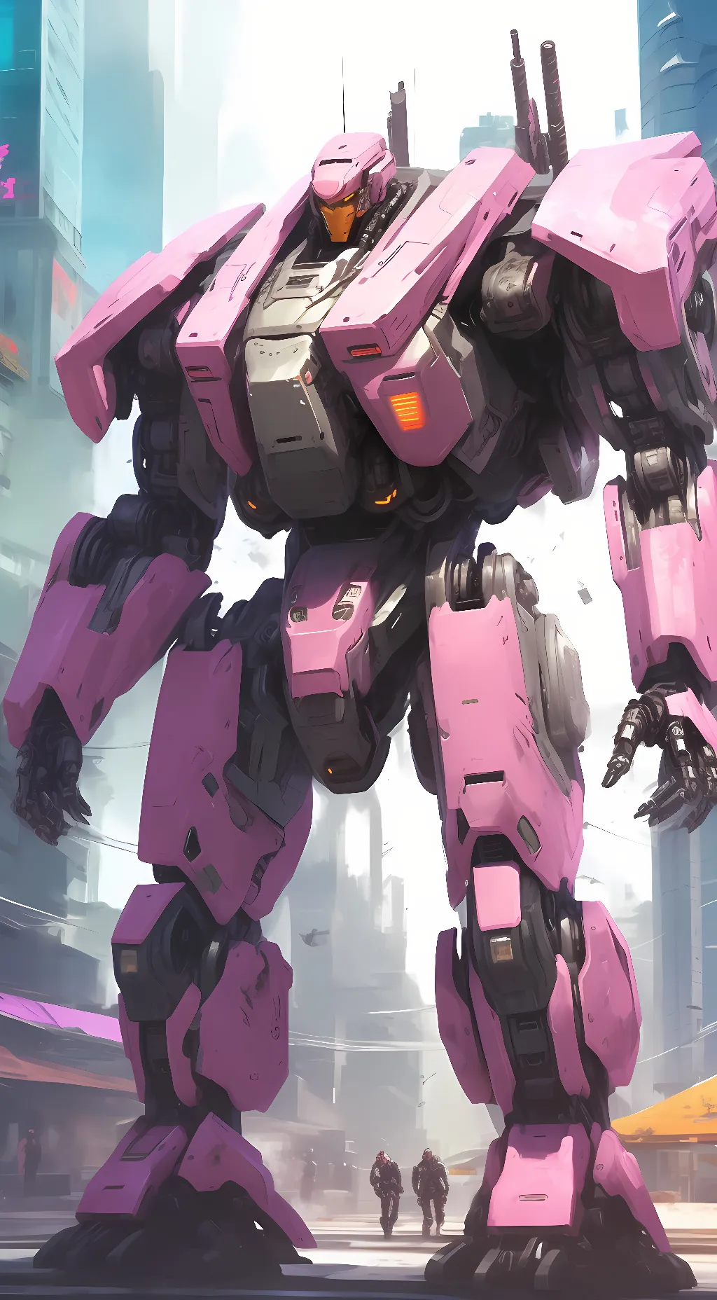 ai character: 戦闘メカ background