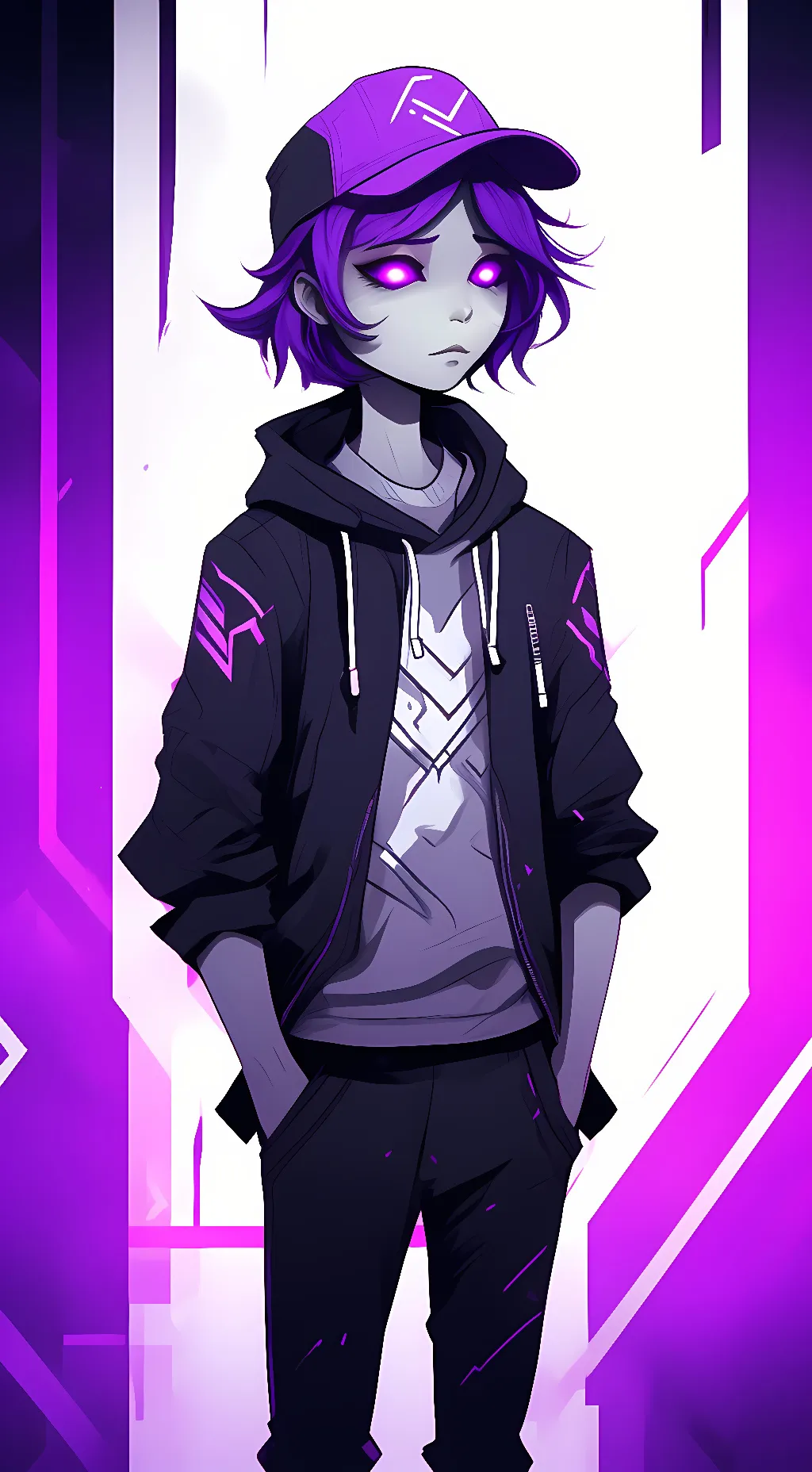 ai character: uzi doorman(kinda) background