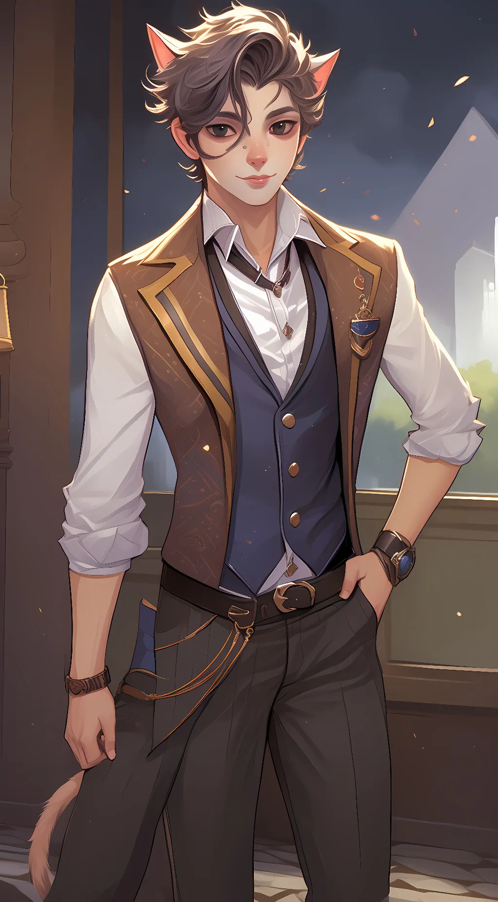 ai character: loue background