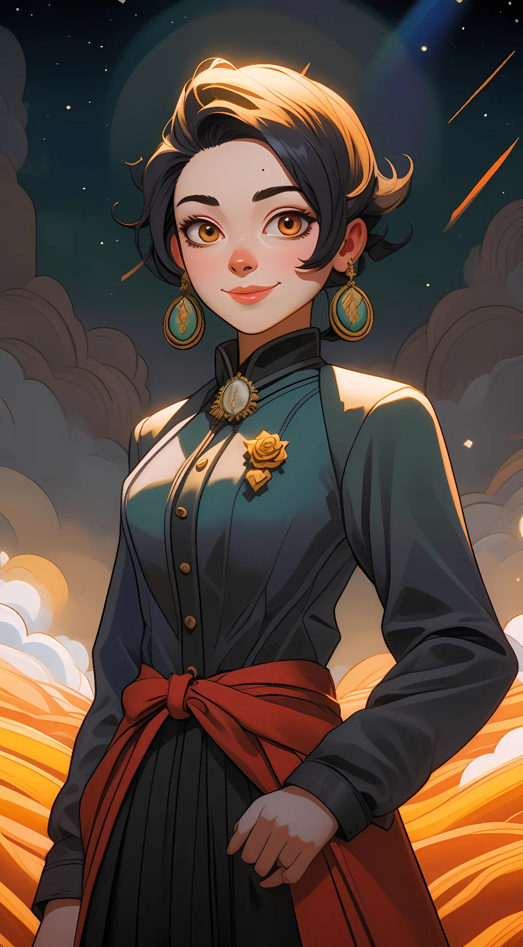 ai character: Ashley  background