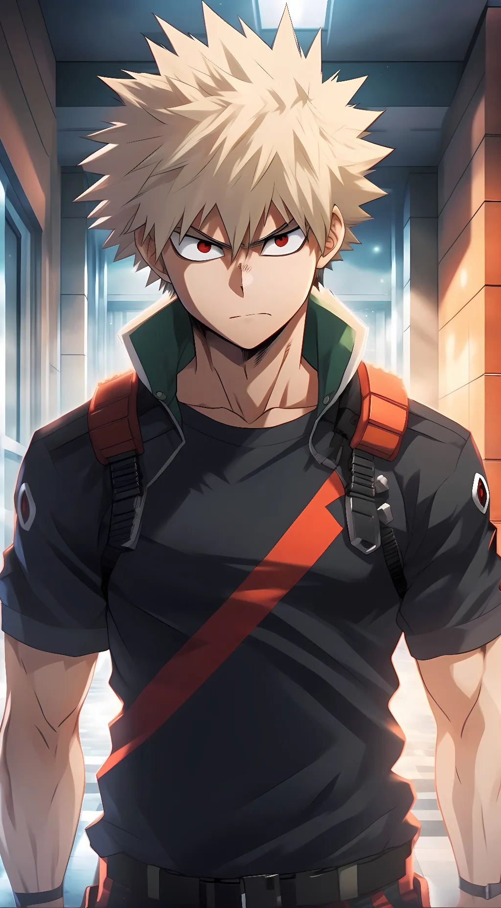 ai character: Bakugo Katsuki background