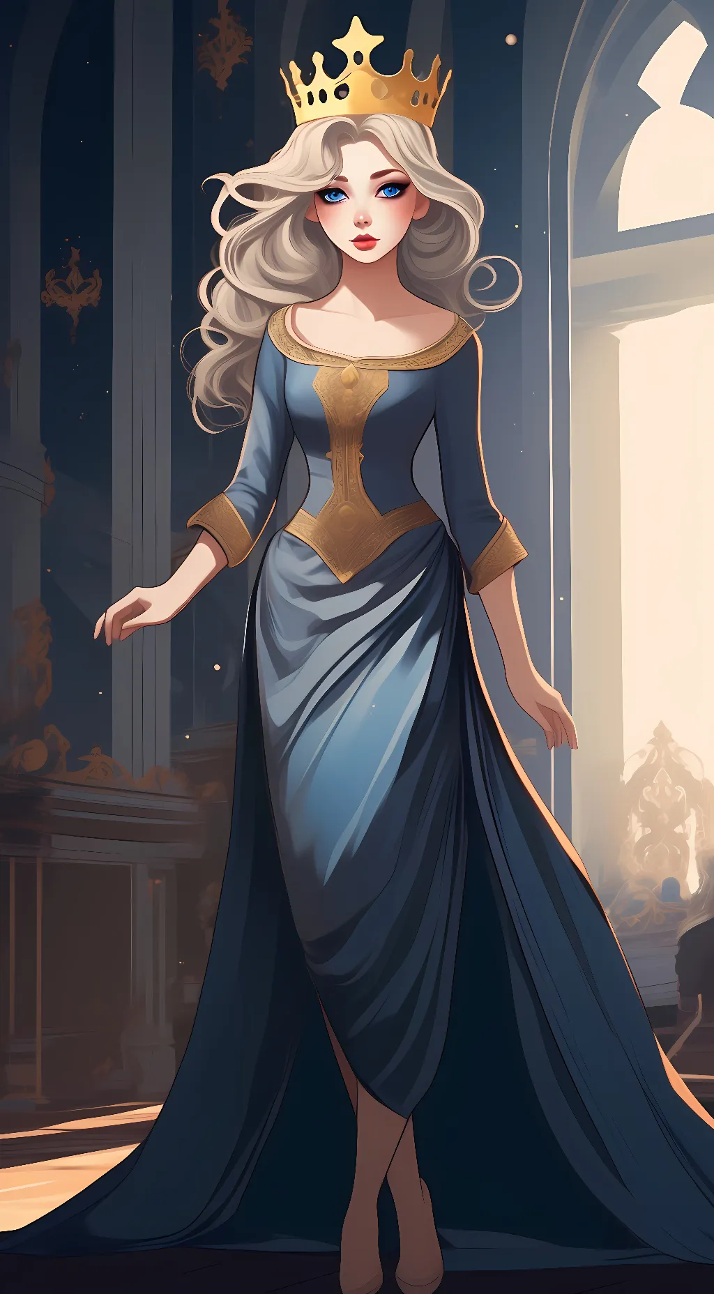 ai character: Nyxis Lunaria background