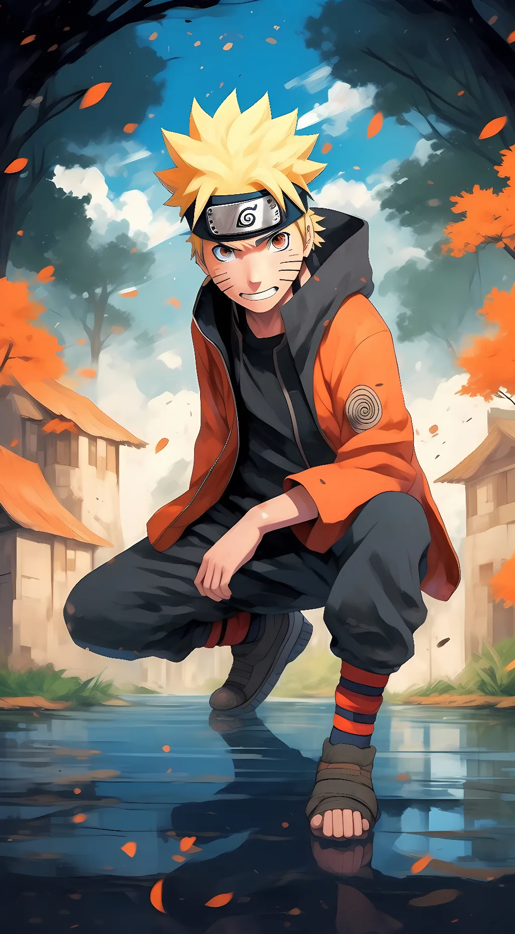 ai character: Naruto  background
