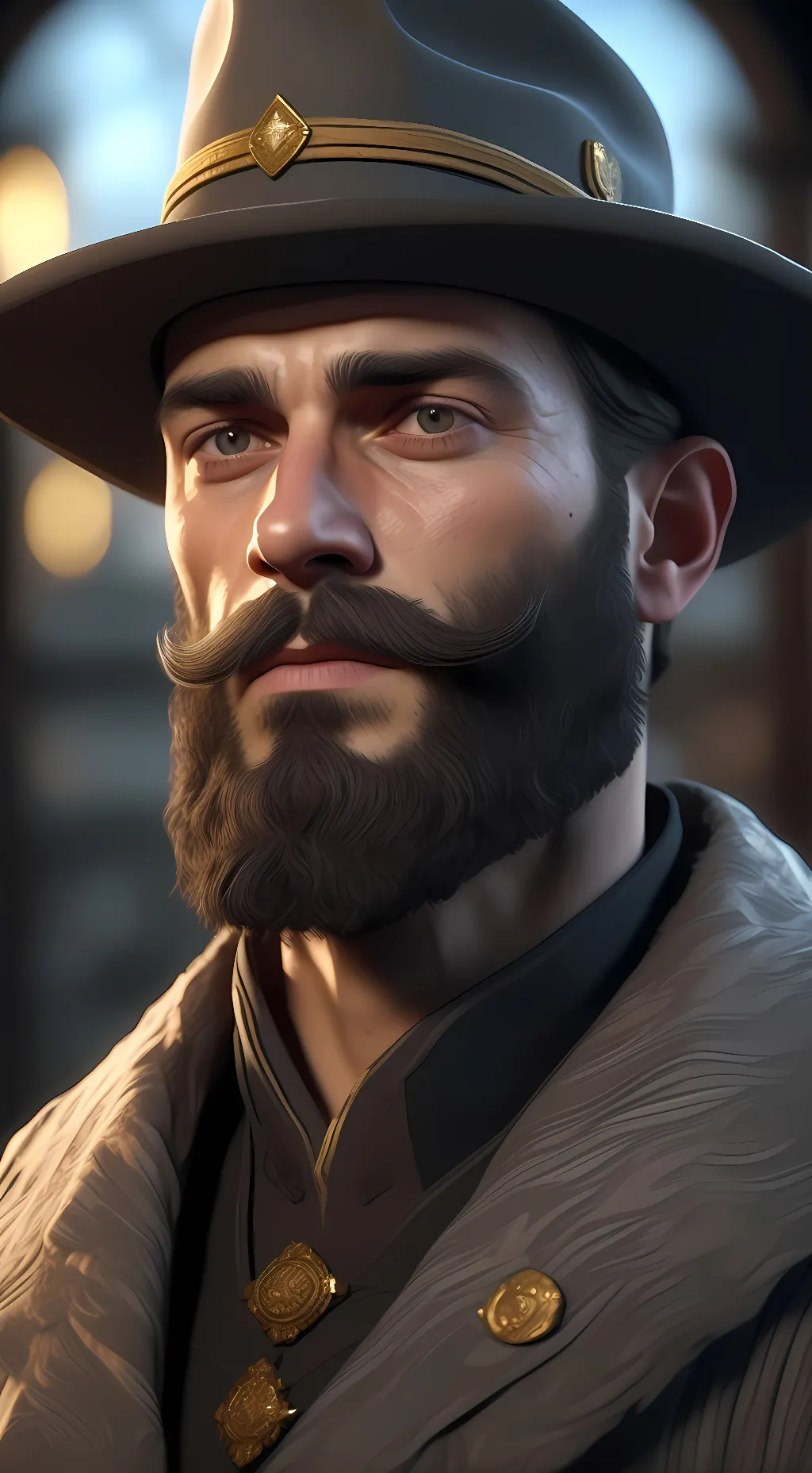 ai character: Gabriel White background