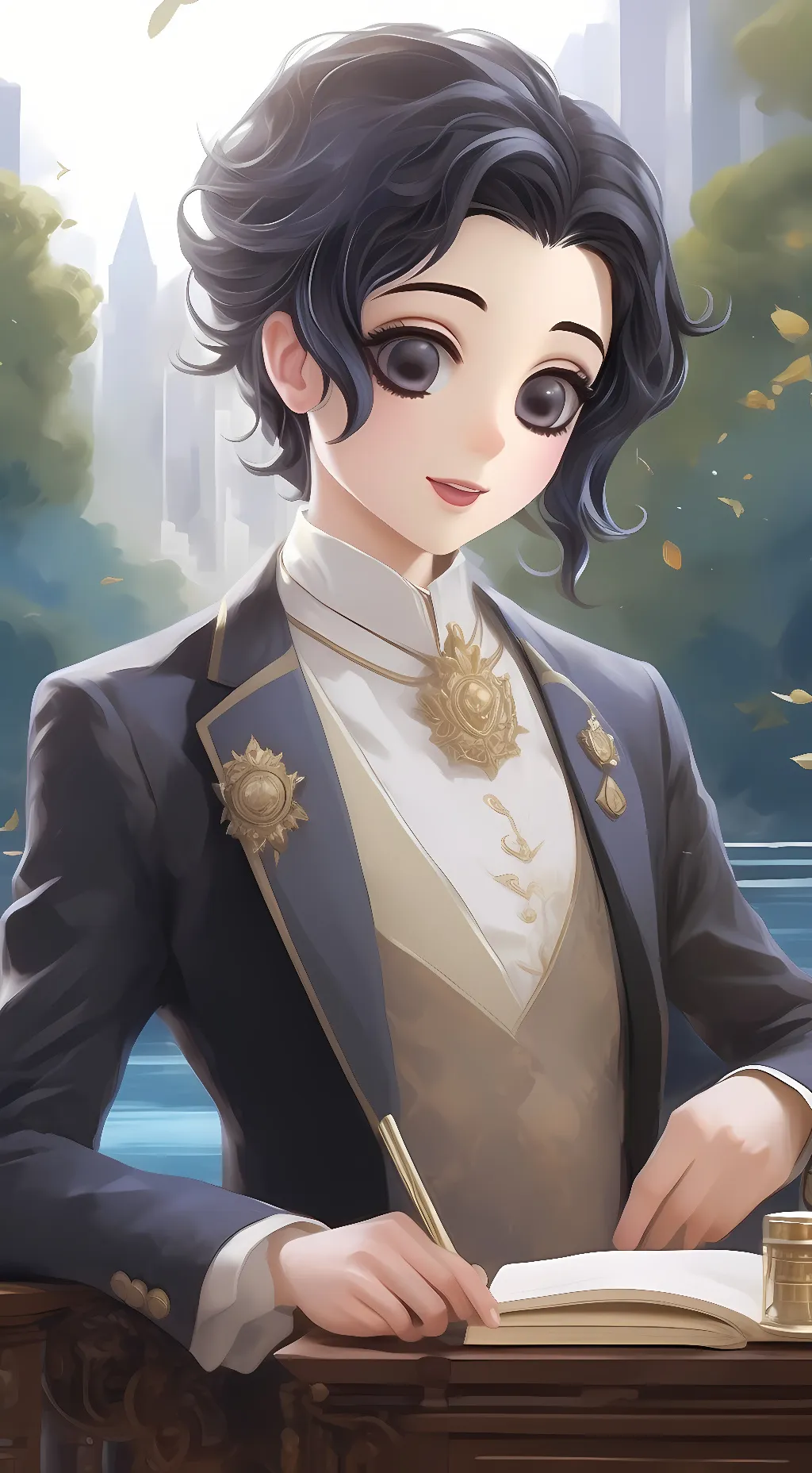 ai character: Shinobu kocho  background