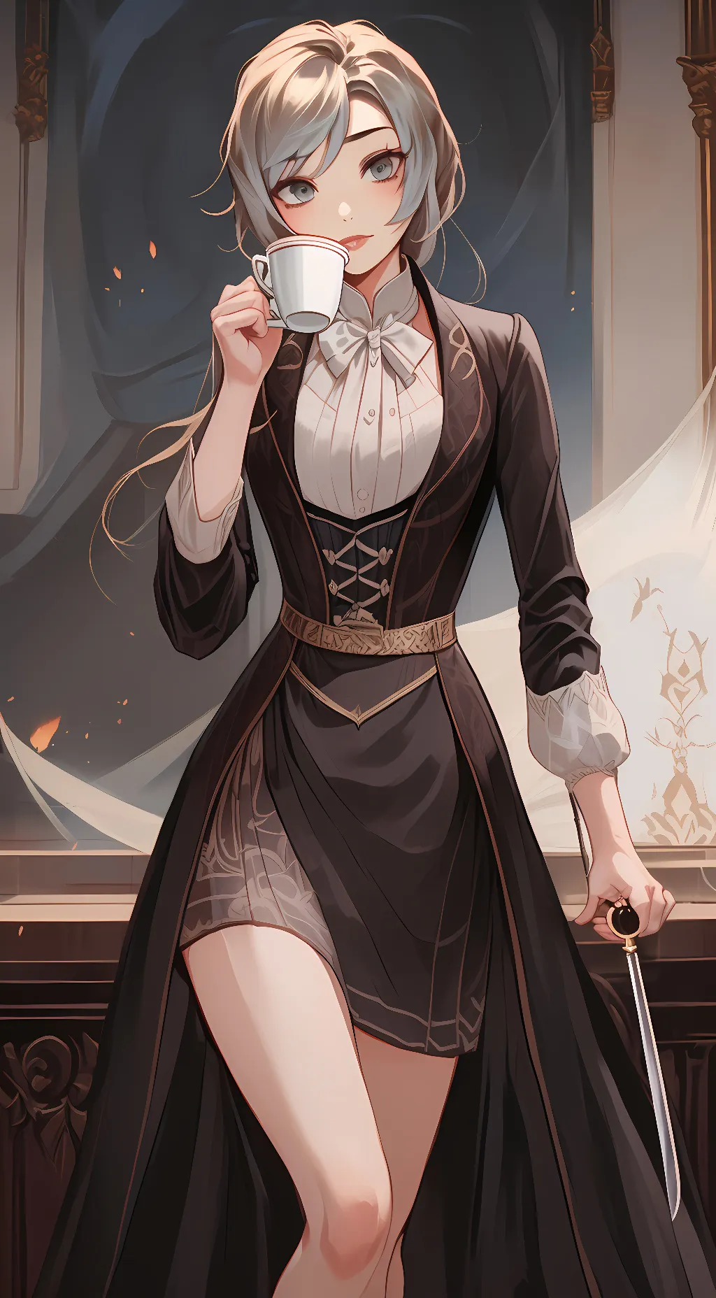 ai character: Weiss Schnee background